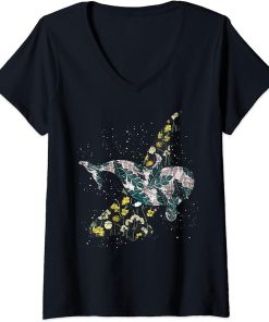 Womens Vintage Orca V-Neck T-Shirt