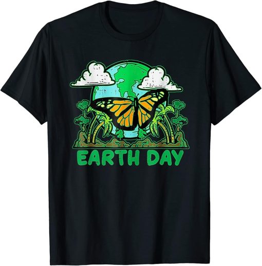 Earth Day Monarch Butterfly Cute Environment Men Women Kids T-Shirt