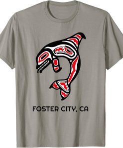 Foster City, California Native American Orca Killer Whale T-Shirt